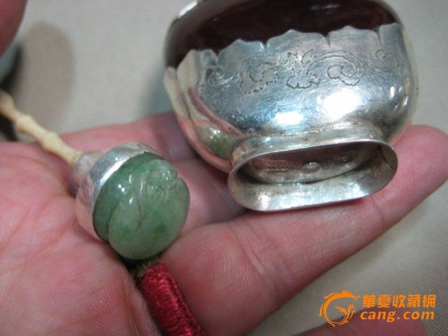 老银嵌树腰子烟壶_老银嵌树腰子烟壶价格_老