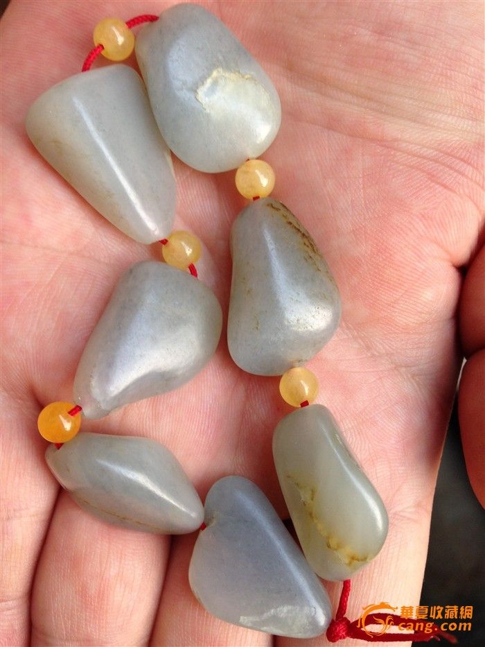 和田玉籽料原石手链(3)_和田玉籽料原石手链(3)价格_和田玉籽料原石手链(3)图片_来自藏友古画之恋_玉石_地摊交易_华夏收藏网 cang.com