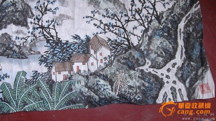 名人山水画,尺寸大,郑景涛曾任《齐鲁石油化工