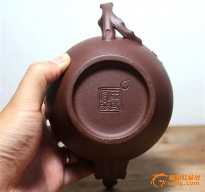 紫砂一厂方圆牌梅花报春壶_紫砂一厂方圆牌梅