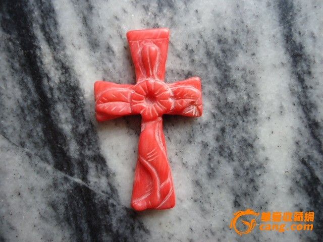 民国时期西洋珊瑚十字架_民国时期西洋珊瑚十