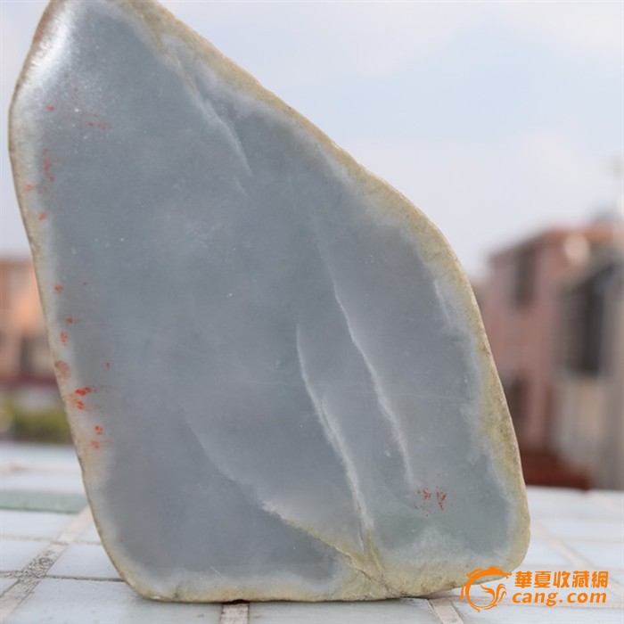 天然a货老坑料水润胶感荧光泽切面料冰种翡翠原石半明