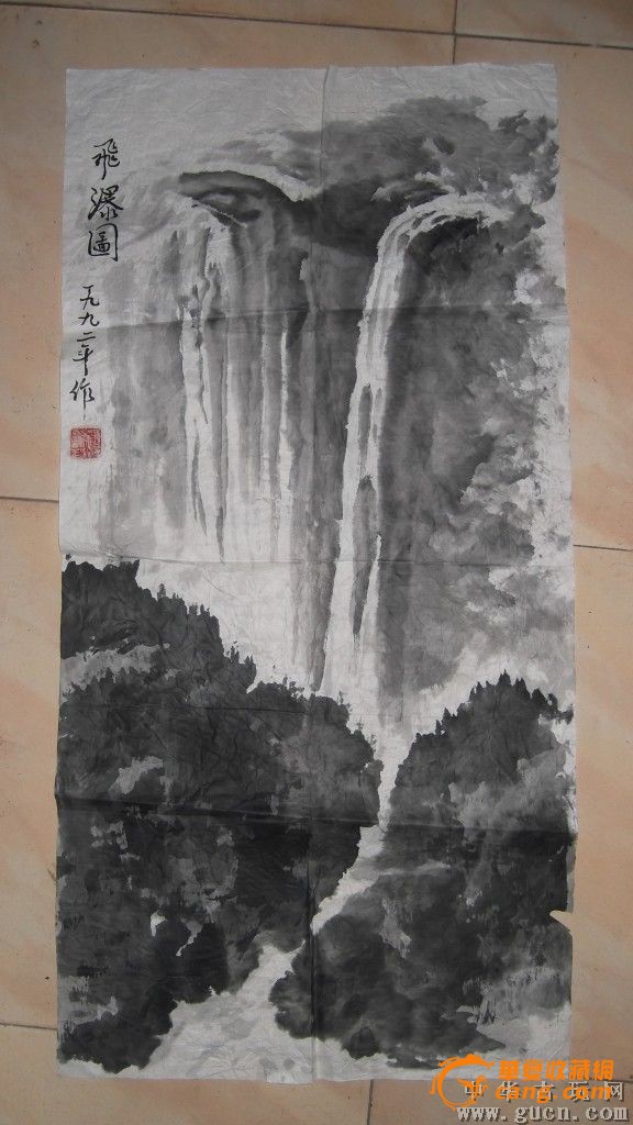 水墨山水画,泼墨大写意,不是一般人敢画的