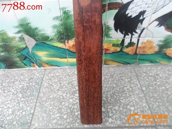 黄花梨老桌子腿、尺寸59X6.5x4.5cm重3.3斤紫