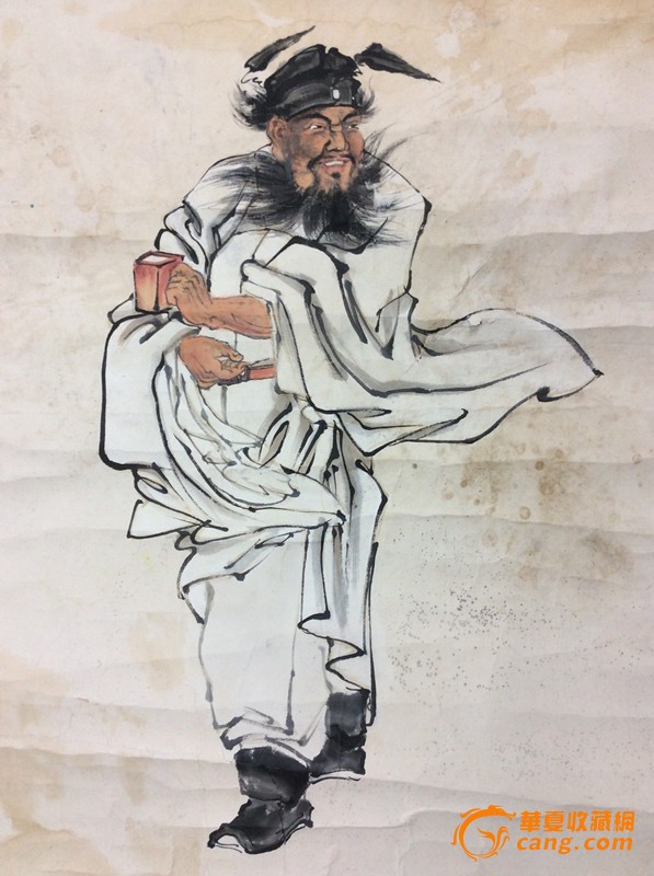 中国画艺术家美术教育家刘凌沧钟馗画像真迹(3-17)