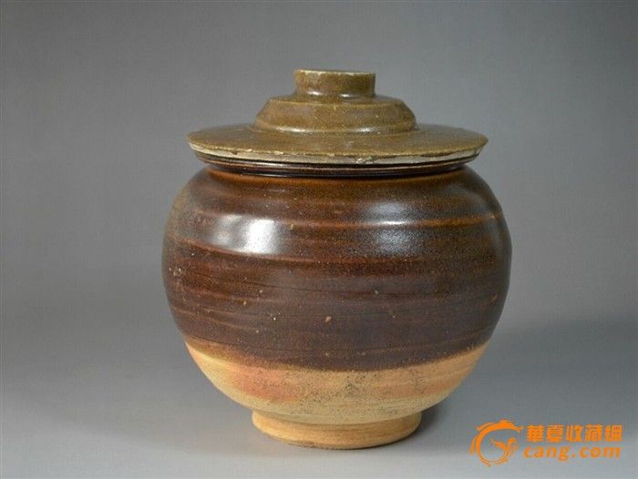 赣州窑平沿茶入、盖罐_赣州窑平沿茶入、盖罐