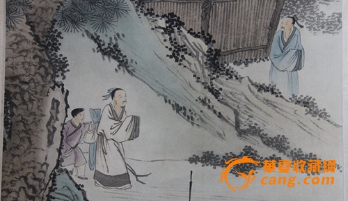 浦心俞山水人物画