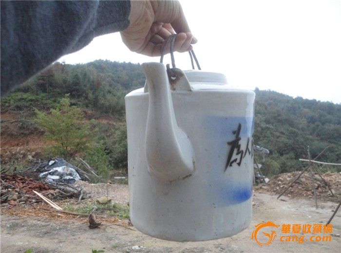 文革毛泽东语录中号茶壶(为人民服务)壶盖有丰