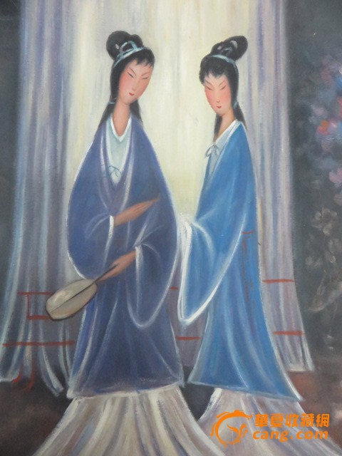 林风眠仕女图油画