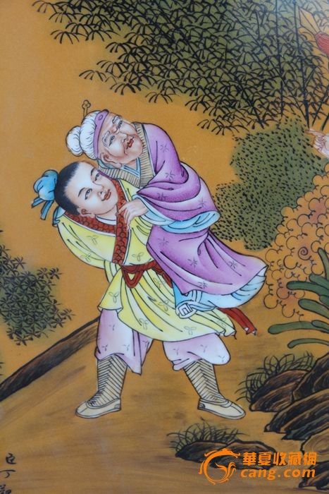 清代的丁观鹏瓷板画