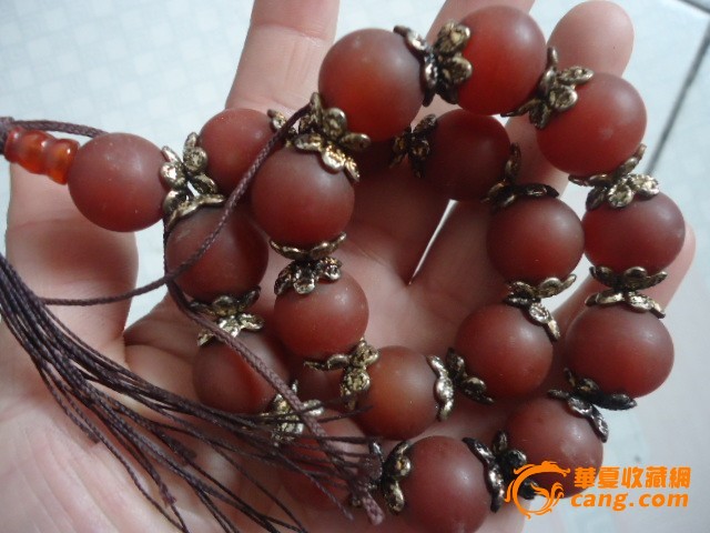 下乡收来的清代红玛瑙十八子手串
