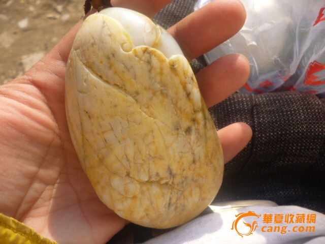 和田玉籽料石宝玉仿古龙凤呈祥
