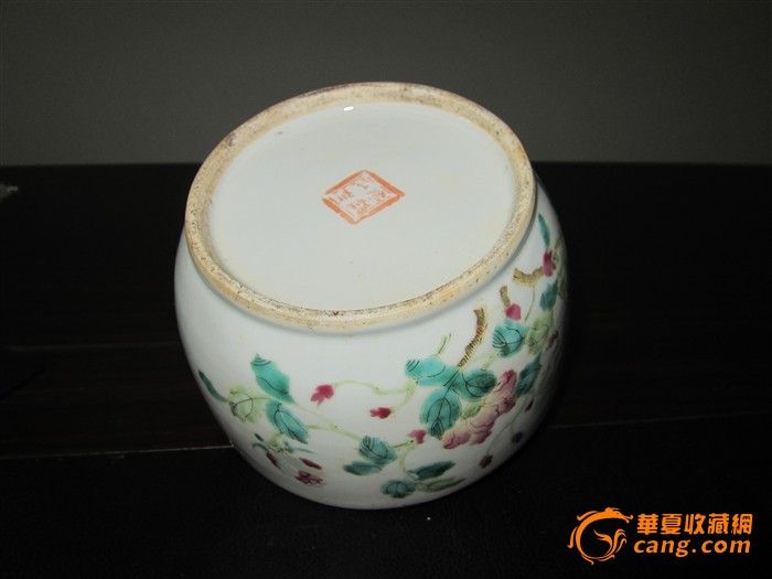 同光粉彩牡丹花罐_同光粉彩牡丹花罐价格_同