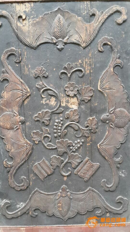 寓意吉祥蝙蝠花板一对_寓意吉祥蝙蝠花板一对价格_寓意吉祥蝙蝠花板一对图片_来自藏友古代匾额专卖_木器_地摊交易_华夏收藏网 cang.com