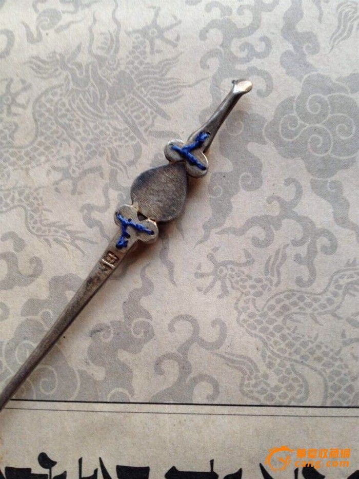 晚清民国银绑珍珠挖耳簪子一根_晚清民国银绑