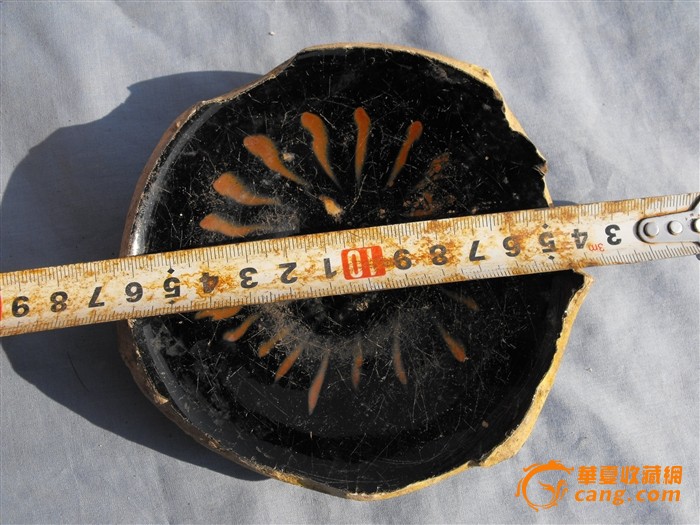 金代彭城磁州窑黑釉窑变天目碗--对比强烈,使用