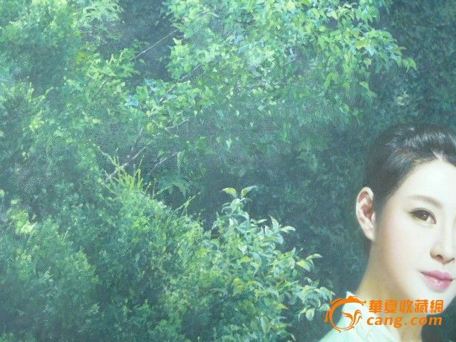 朝鲜一级画家金延万作品少女游春_朝鲜一级画