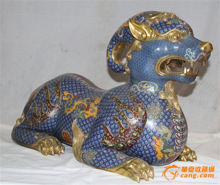 大清乾隆掐丝珐琅彩神兽