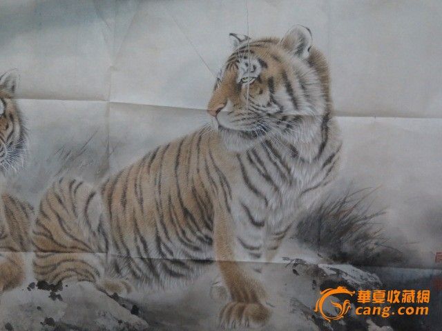 冯大中<em>雌雄</em>伏虎<em>画心</em>_冯大中<em>雌雄</em>伏虎<em>画心</em>价格
