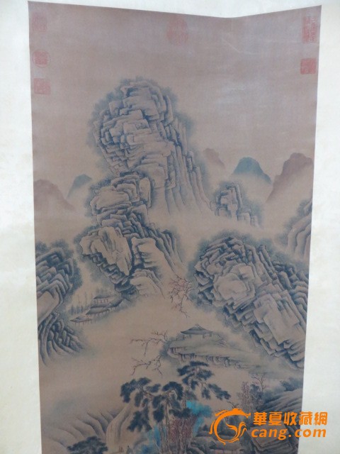 张宗昌山水风景图立轴