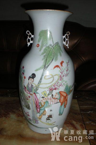 民国景德镇精细瓷名款★桐华居★作 粉彩人物故事胆瓶 如假罚十