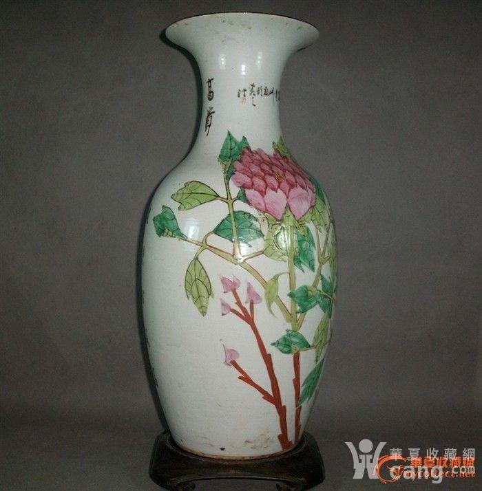 清代 粉彩名家张云张子英富贵白头花鸟转瓶一只!