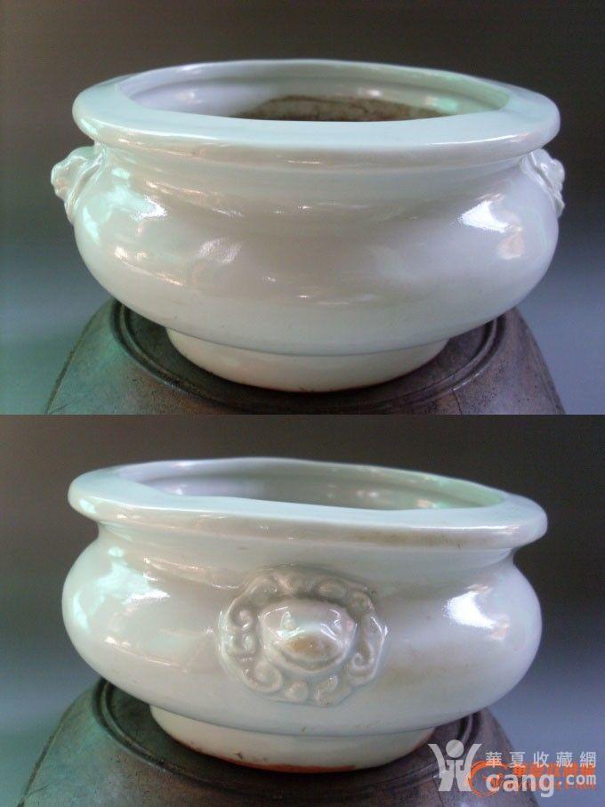 明代德化窑兽耳大香炉 全品