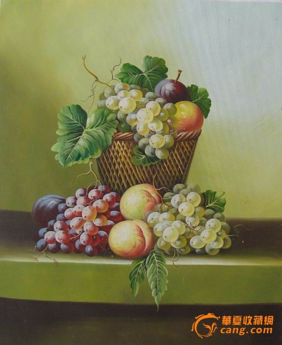 4116小幅油画-葡萄水果