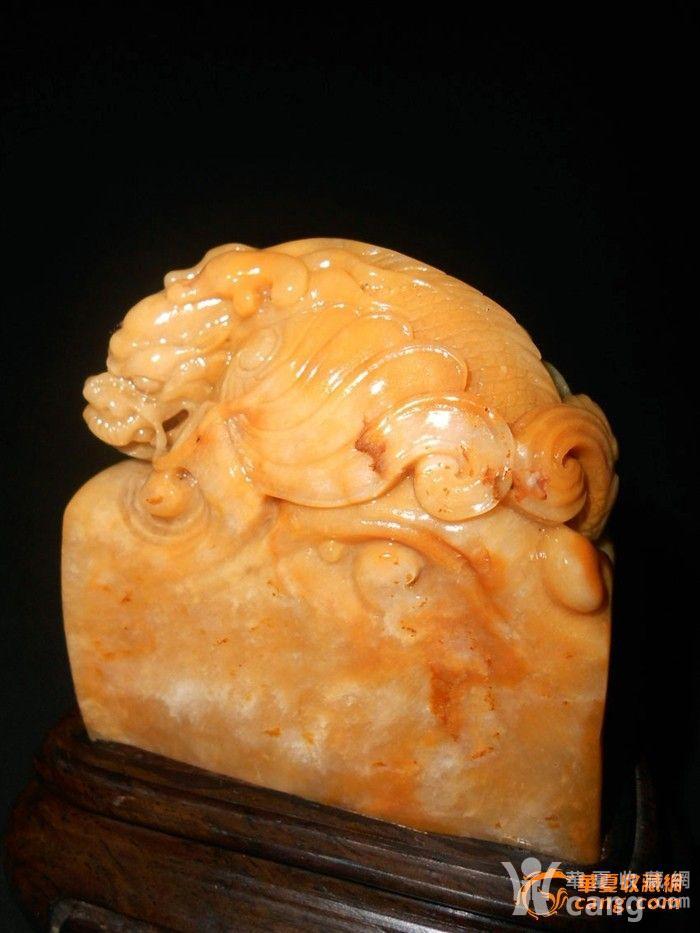 收藏级昌化田黄冻石"独占鳌头"印章