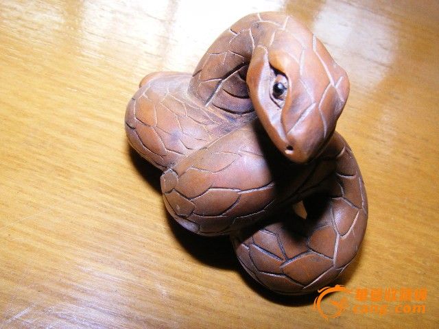 黄杨木雕【蛇】栩栩如生