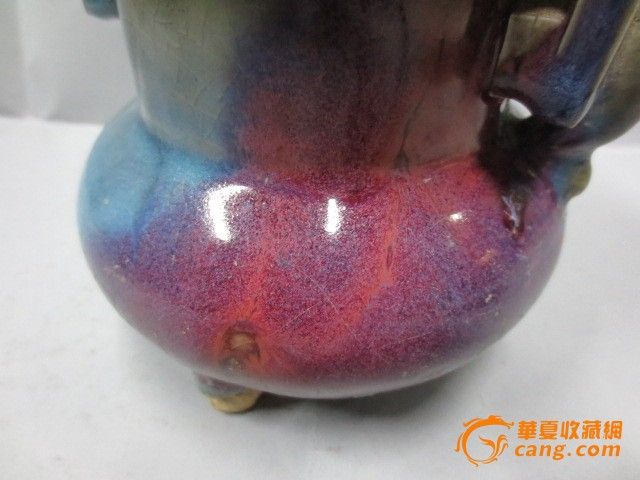 钧窑红香炉图片,圆形香炉,宋钧窑_大山谷图库