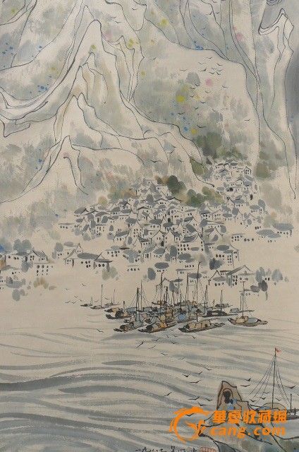 山水作品价格_吴冠中 山水作品图片_来自藏友川流不息_字画_地摊交易