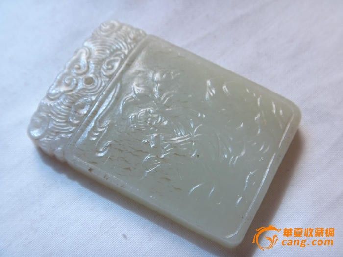 明代老和田玉牌49克