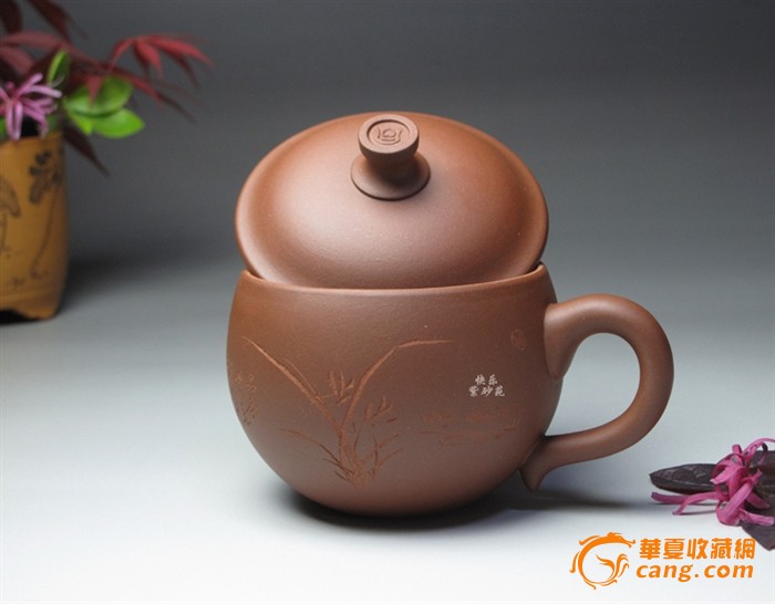 魚樂杯底槽青手工紫砂杯紫砂壺宜興正品高檔茶具