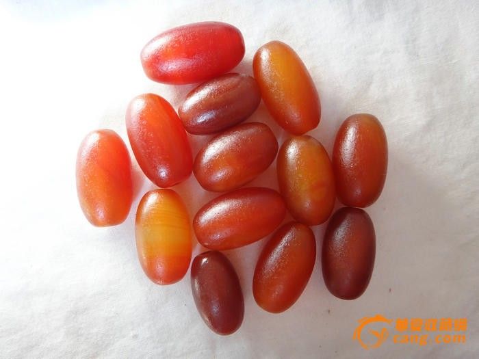 清代老南红玛瑙珠子