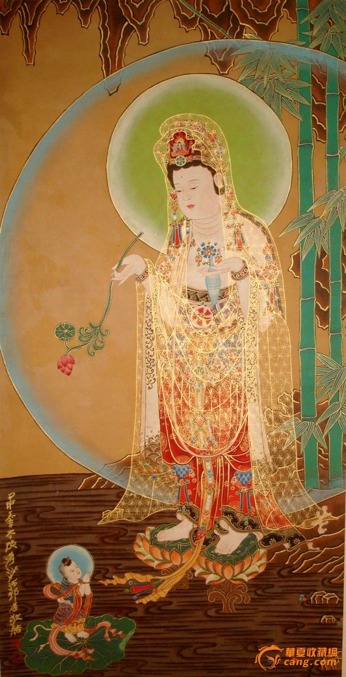 张大千-敦煌工笔重彩佛像