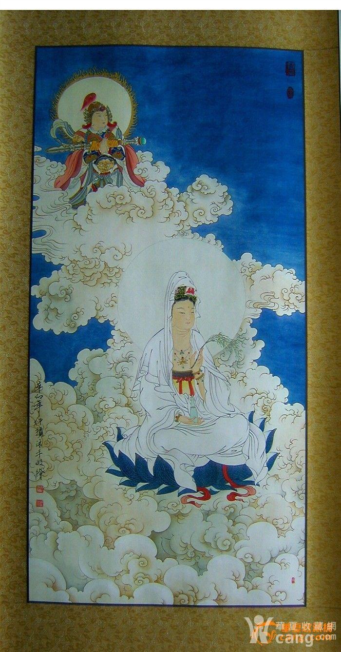 北京艺术学院国画系段伟的工笔佛画(观世音菩萨)