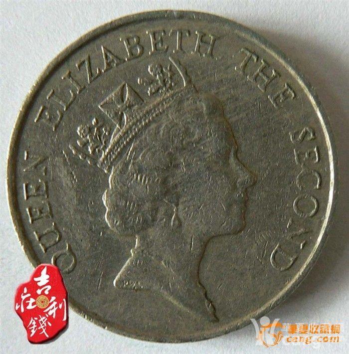 c68 香港硬币 5元 1987年 英女王头像港币 流通好品