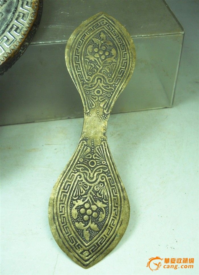 铲地*-"光绪三年"龙凤镜(有伤处理),铜簪