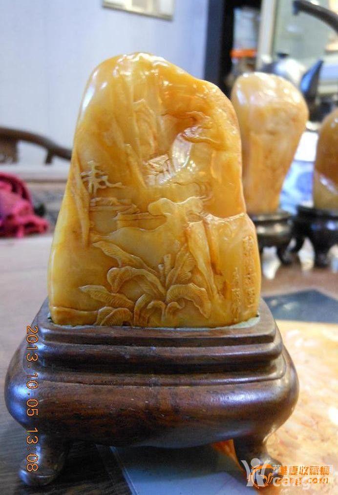 昌化田黄冻石"雅集图"--庆旺大师敦实通透之精品!