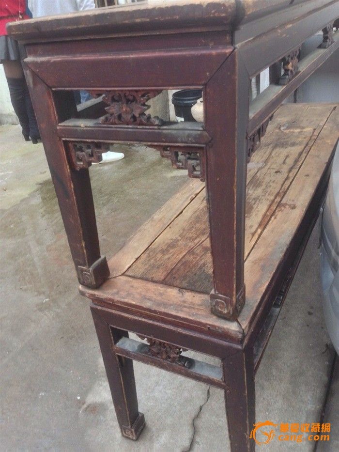 刚乡下买来在洗的一对清代春凳运费买家提货自付!