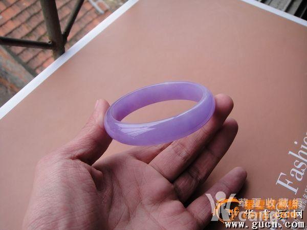 紫罗兰惊艳满紫玉镯子紫色翡翠手镯