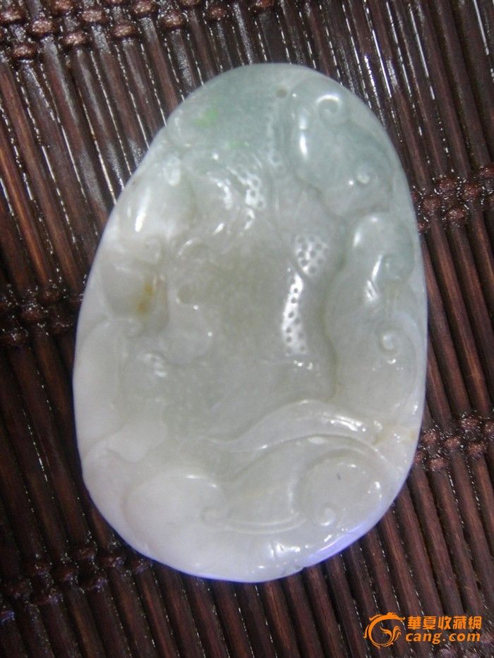极品透水白独山玉挂件连年有余带国标证书