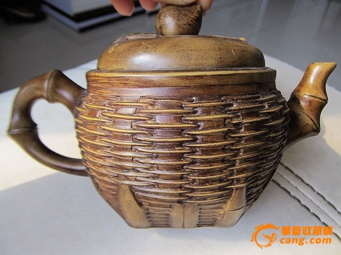竹编紫砂壶