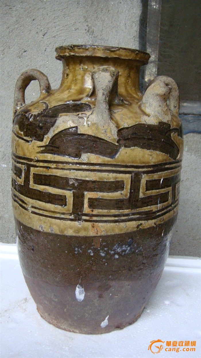 马口窑鳝鱼黄穿带酒壶