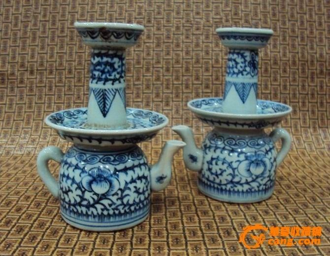 清代青花灯盏图片,清代青花瓷盘,宋代灯盏_大山谷图库