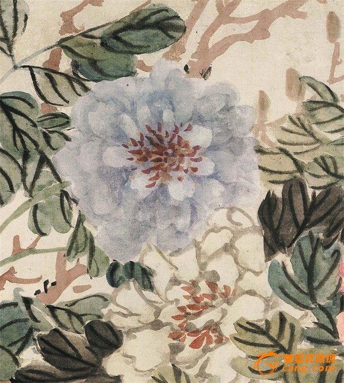 清-赵之谦牡丹-宣纸