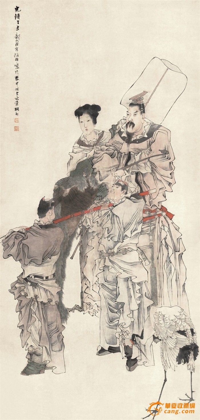 清-任伯年-人物图-纸本