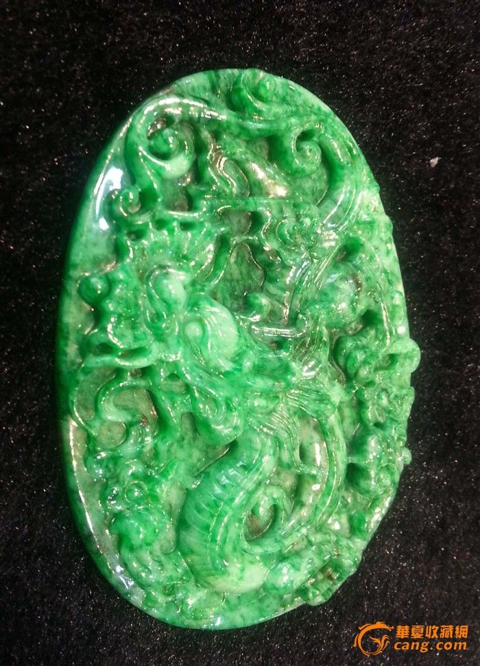 花青翡翠龙牌子两块