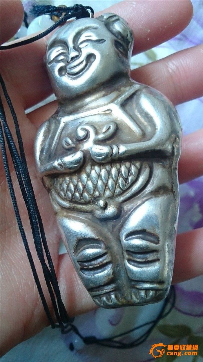 清代大个银娃娃